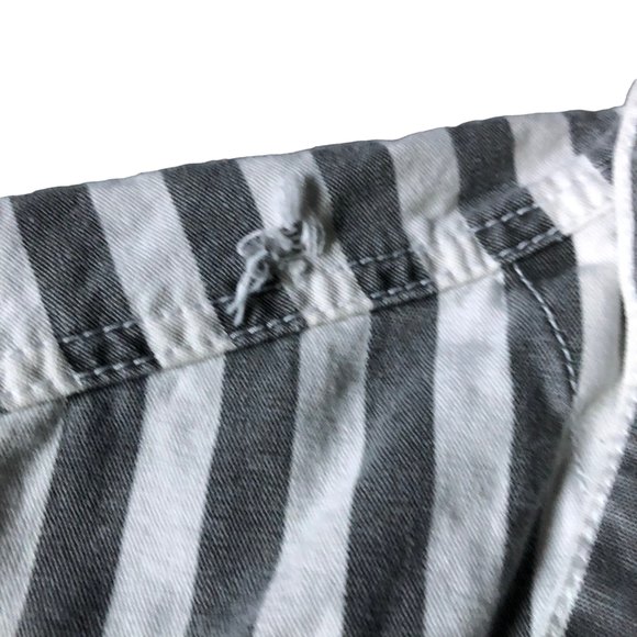VTG Esprit Womens SzM GrayWhite Striped Drop Shoulder Boxy Jean Jacket, 90s, 80s - Picture 8 of 12